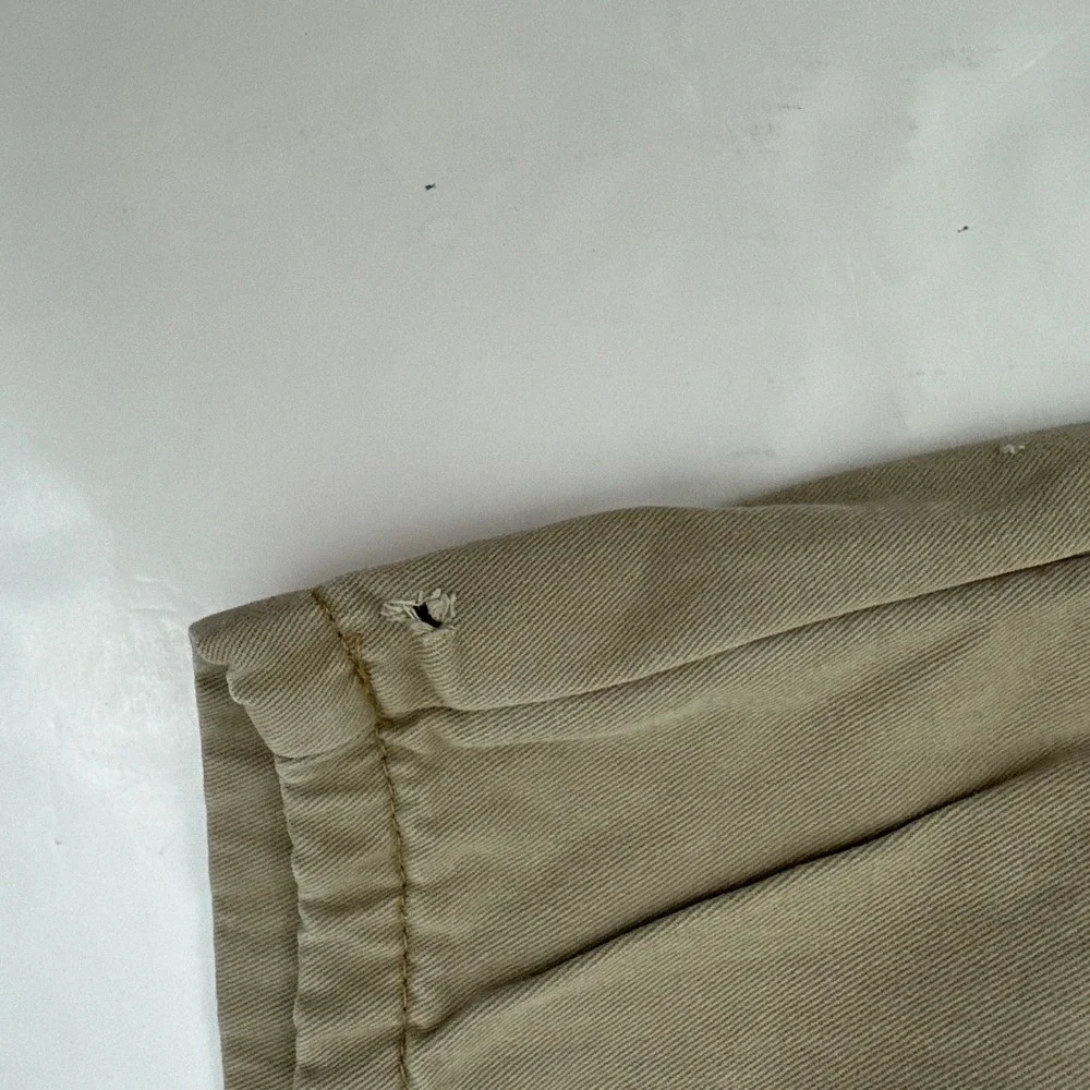 Wrangler Cargo Pants Mens 40x30 Khaki Relaxed Fit Flannel Fleece Lined